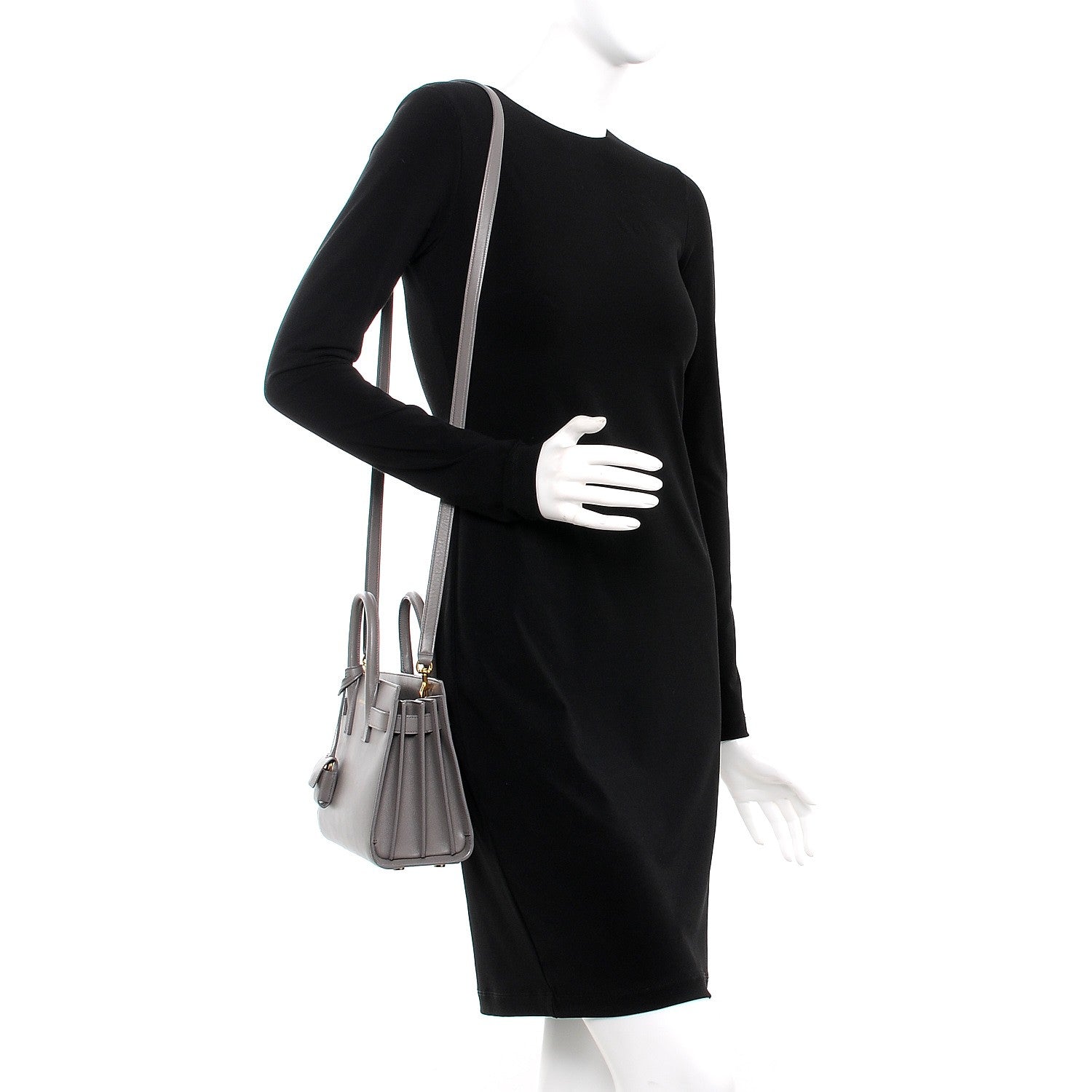 Saint Laurent Calfskin Nano Sac De Jour Fog 2 of 6