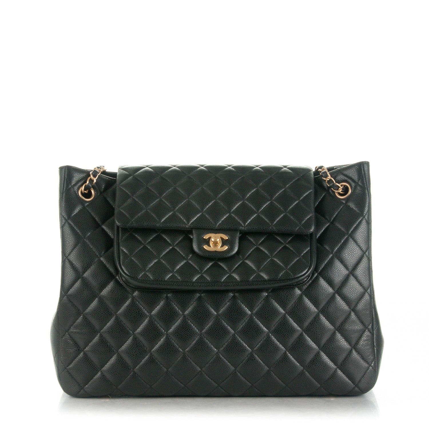 Chanel Caviar Quilted Flap Tote Black 1 of 8