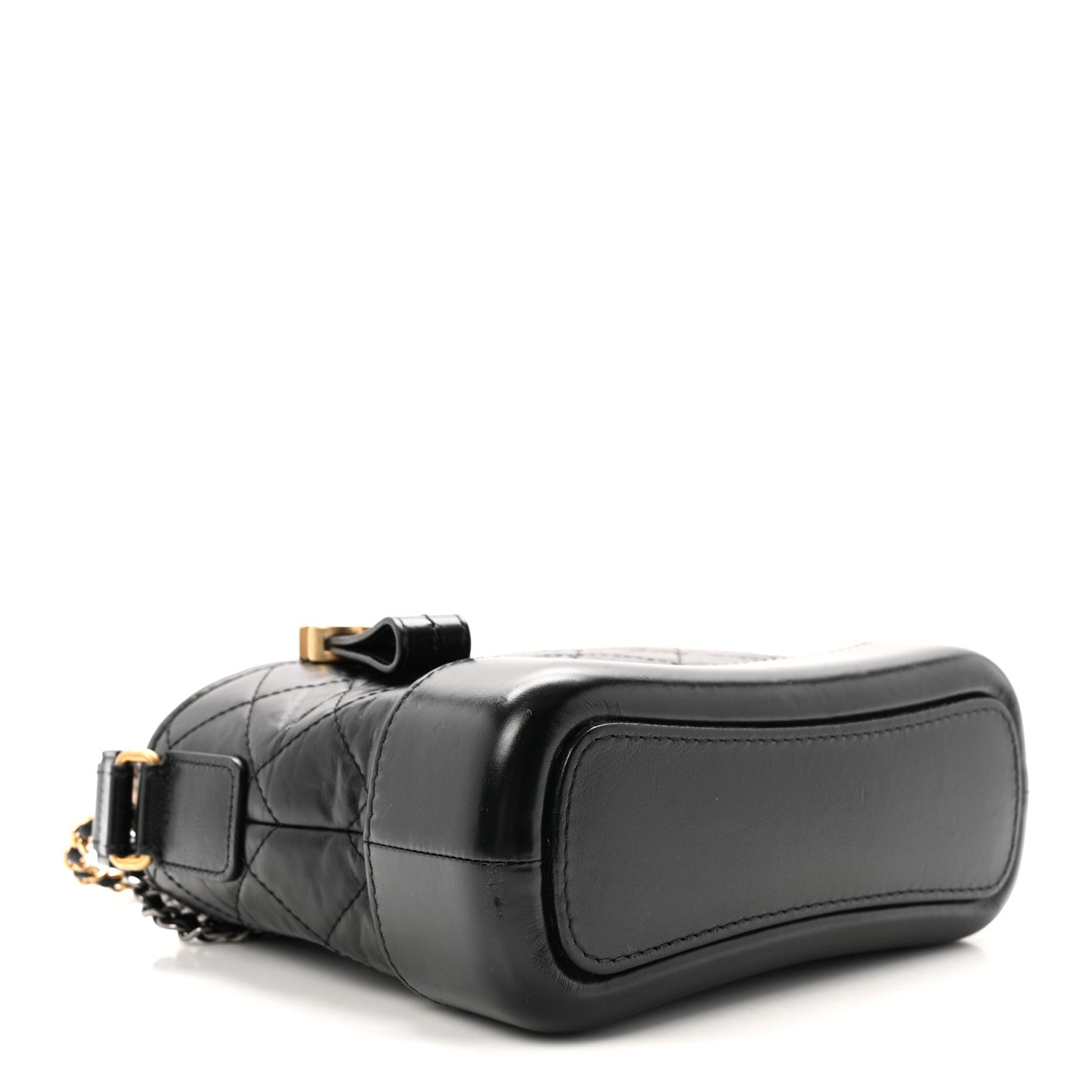 Chanel Aged Calfskin Quilted Small Gabrielle Hobo Black 4 of 9