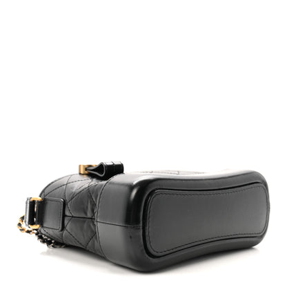 Chanel Aged Calfskin Quilted Small Gabrielle Hobo Black 4 of 9