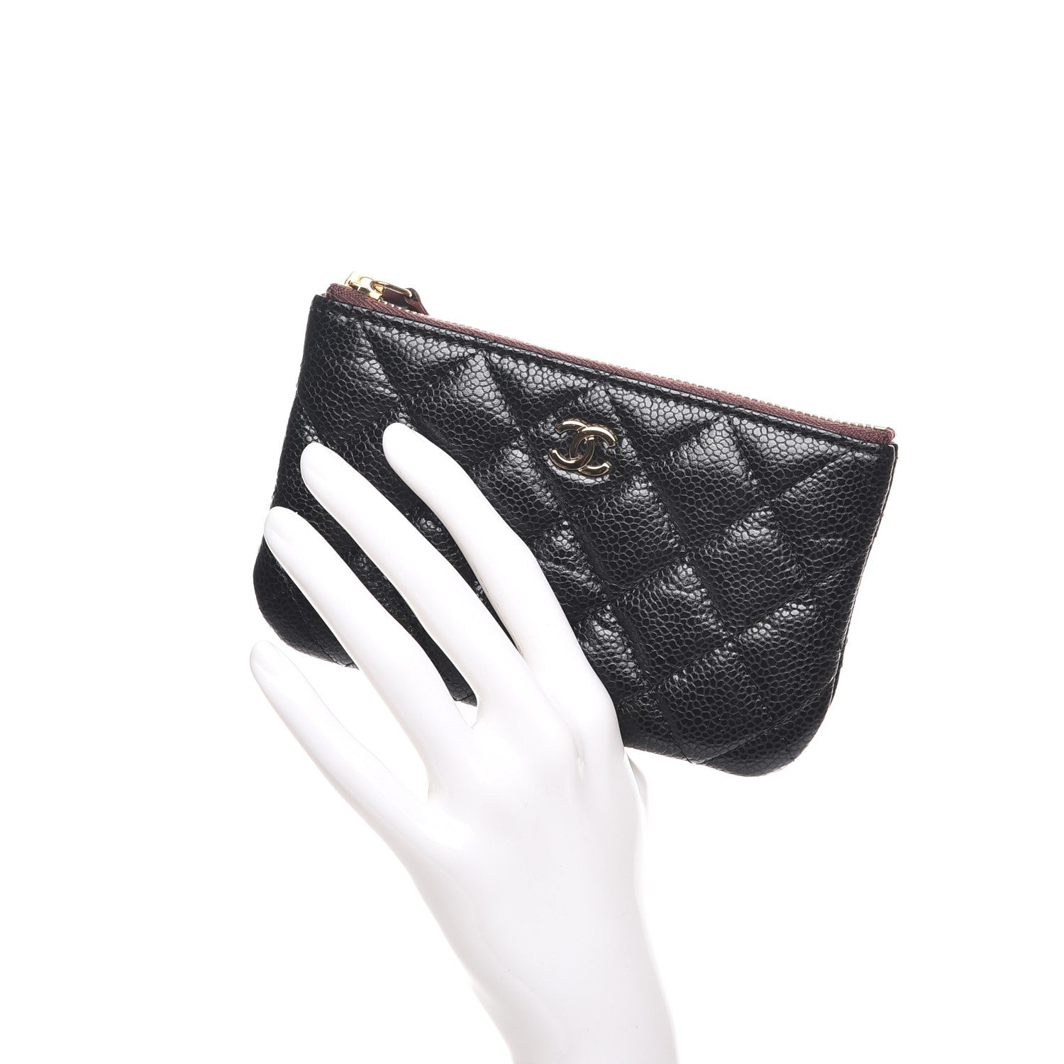 Chanel Caviar Quilted Small Cosmetic Case Black 2 of 7