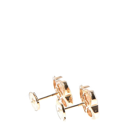 Van Cleef & Arpels 18K Yellow Gold Mother of Pearl Pure Alhambra Earrings 4 of 9