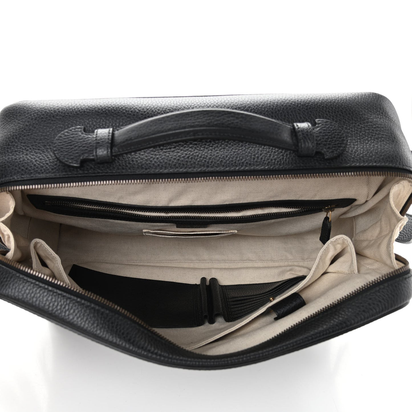 Dollar Calfskin GG Marmont Briefcase Black