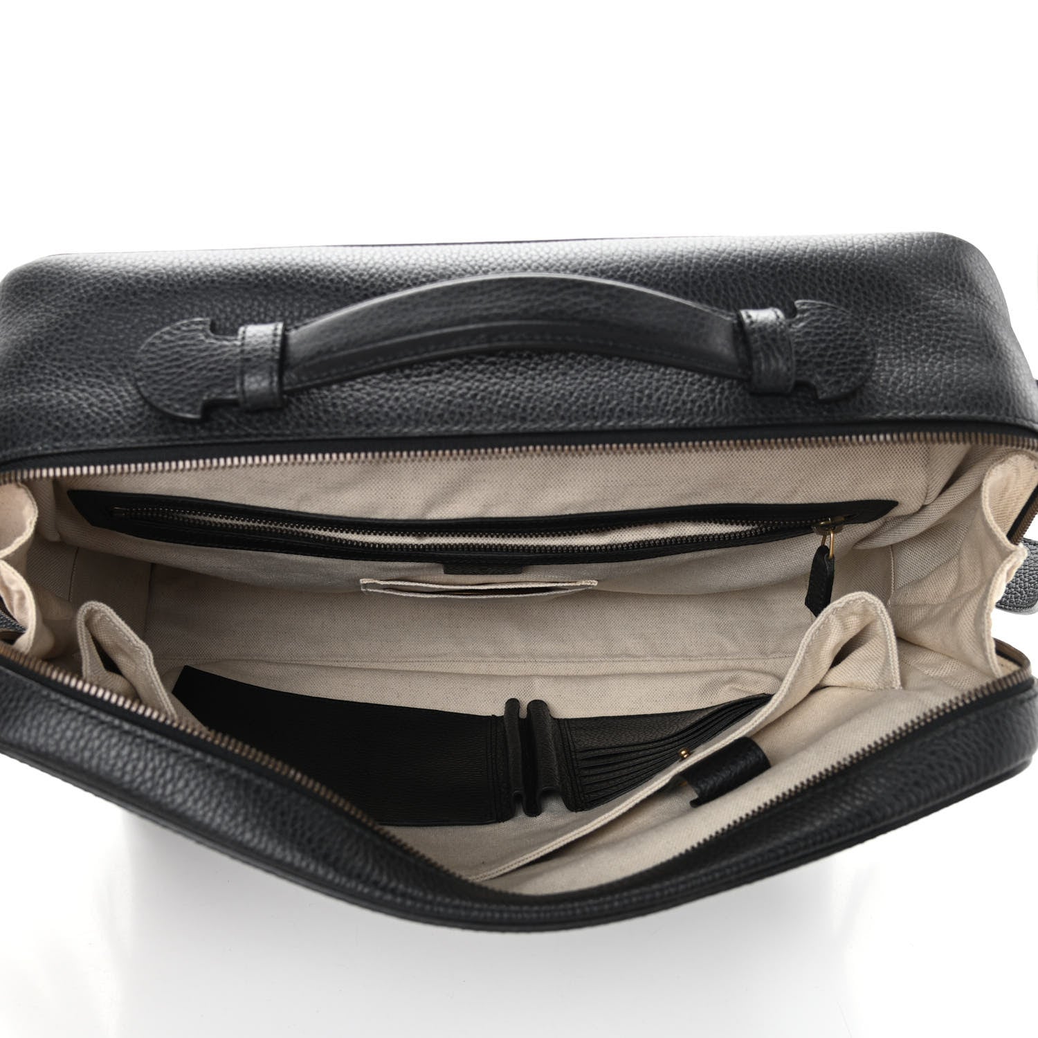 Gucci Dollar Calfskin GG Marmont Briefcase Black 4 of 9