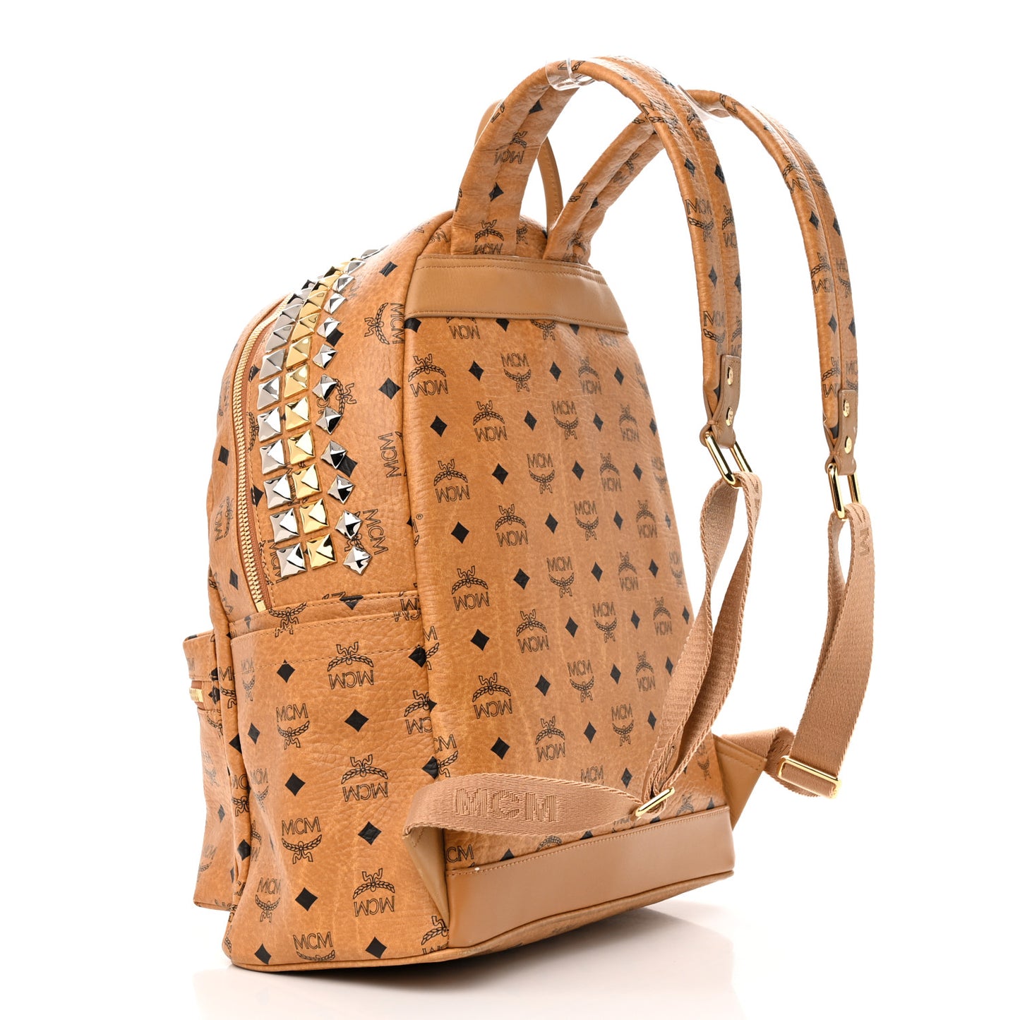 Visetos Crown Stud Medium Stark Backpack Cognac