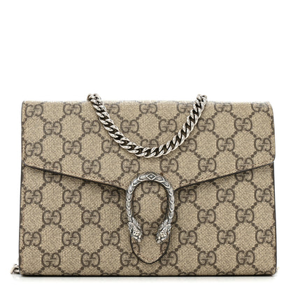 Gucci GG Supreme Monogram Mini Dionysus Chain Wallet Beige Taupe 1 of 13