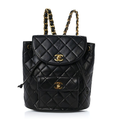 Chanel Lambskin Quilted Backpack Black 1 of 24