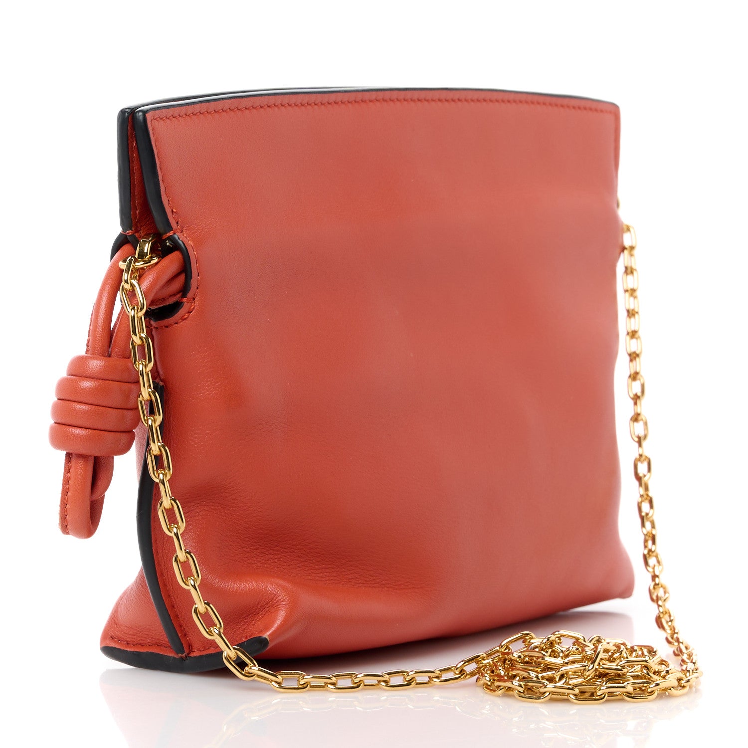 Loewe Calfskin Nano Flamenco Knot Clutch Orange 3 of 10