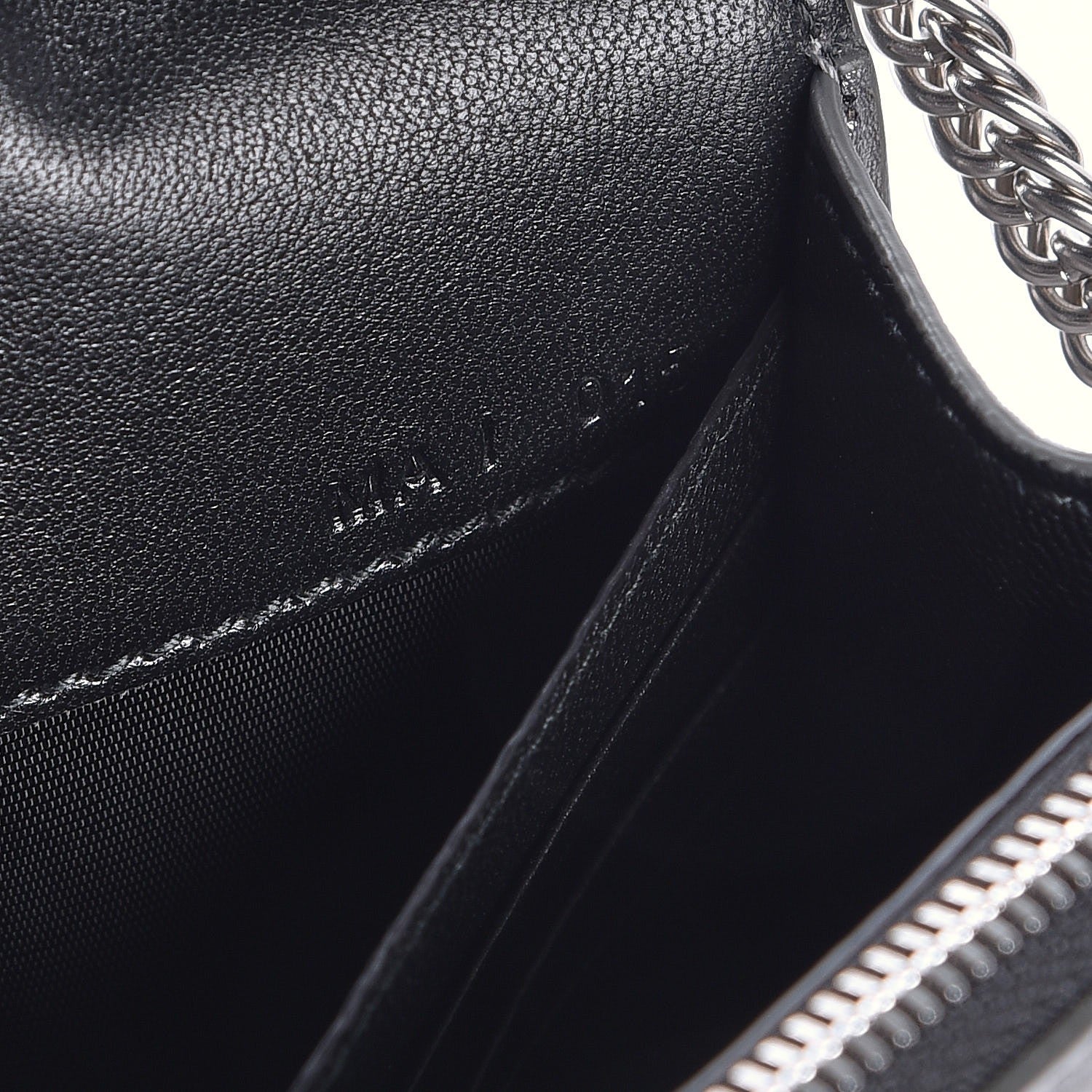 Givenchy Metallic Lambskin Emblem Chain Wallet Silver 7 of 8