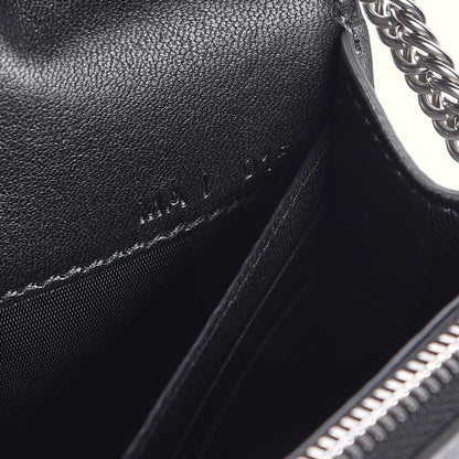 Givenchy Metallic Lambskin Emblem Chain Wallet Silver 7 of 8