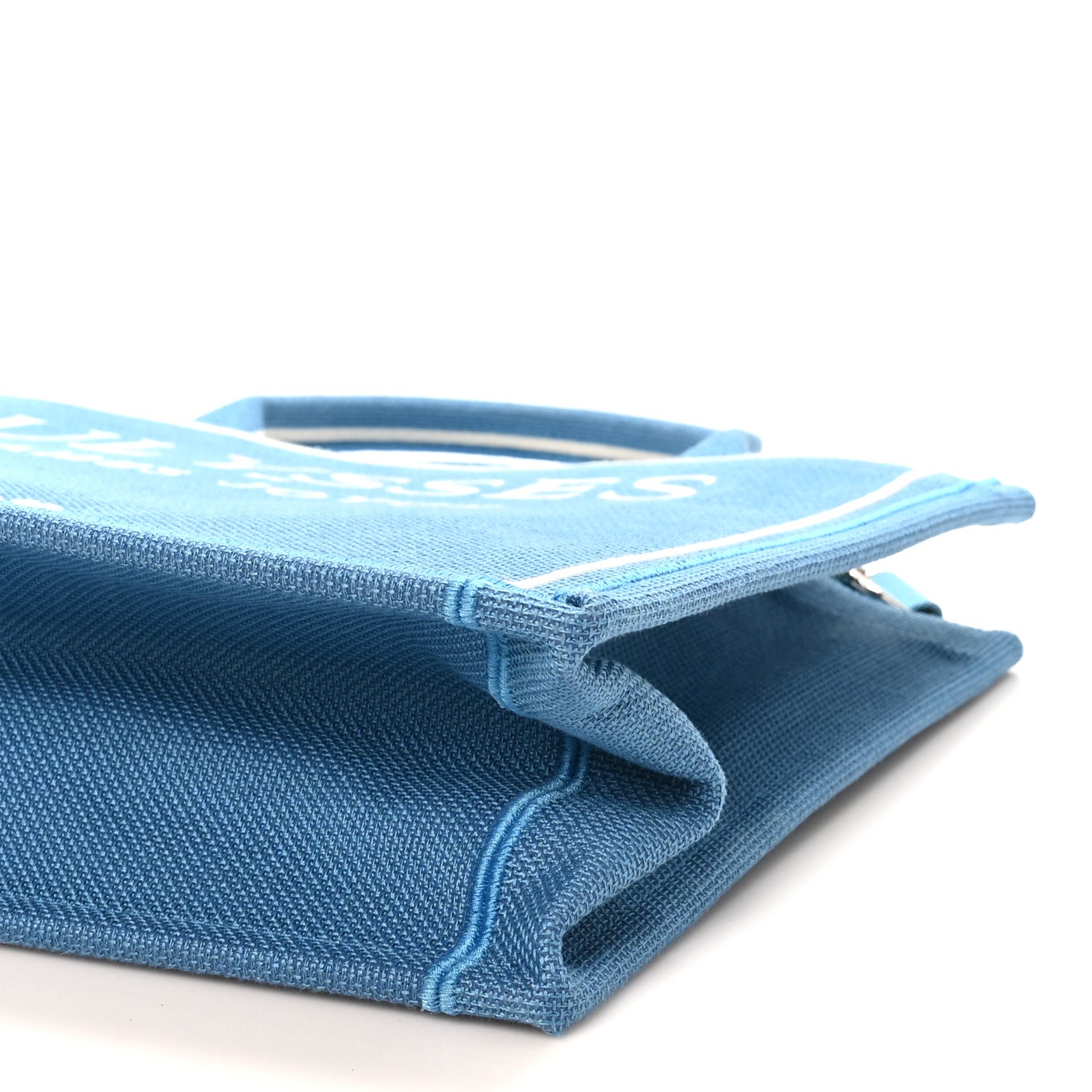 Christian Dior Canvas Embroidered Medium Ulysses Book Tote Blue 9 of 10