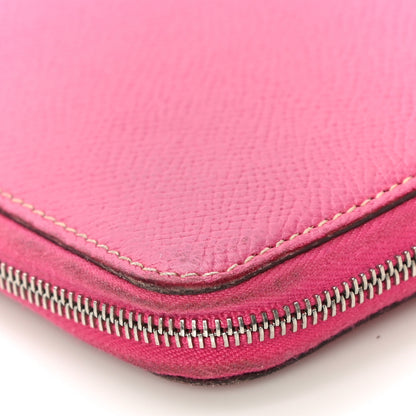 Hermes Epsom Silk'in Wallet Rose Tyrien 10 of 17