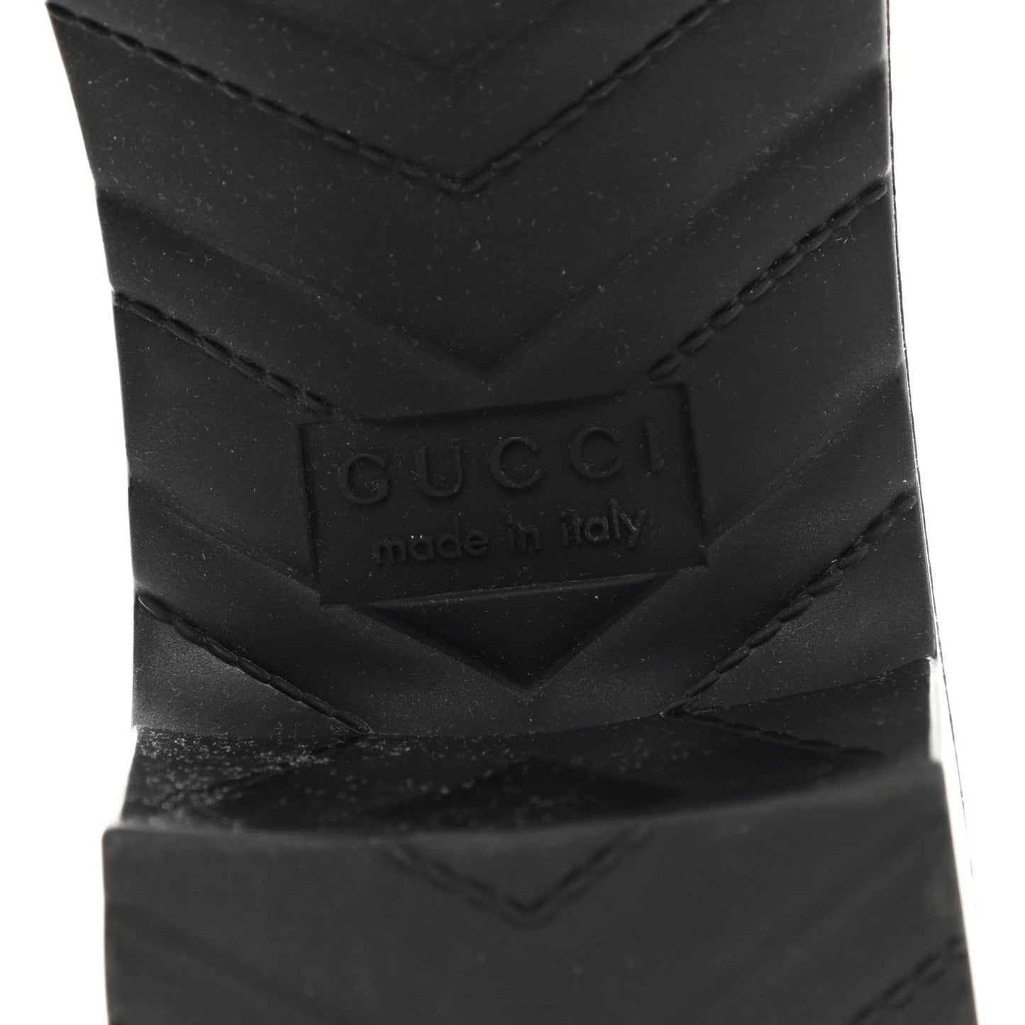 Rubber Gucci Logo Womens Platform 20/60mm Slide Sandals 39 Black