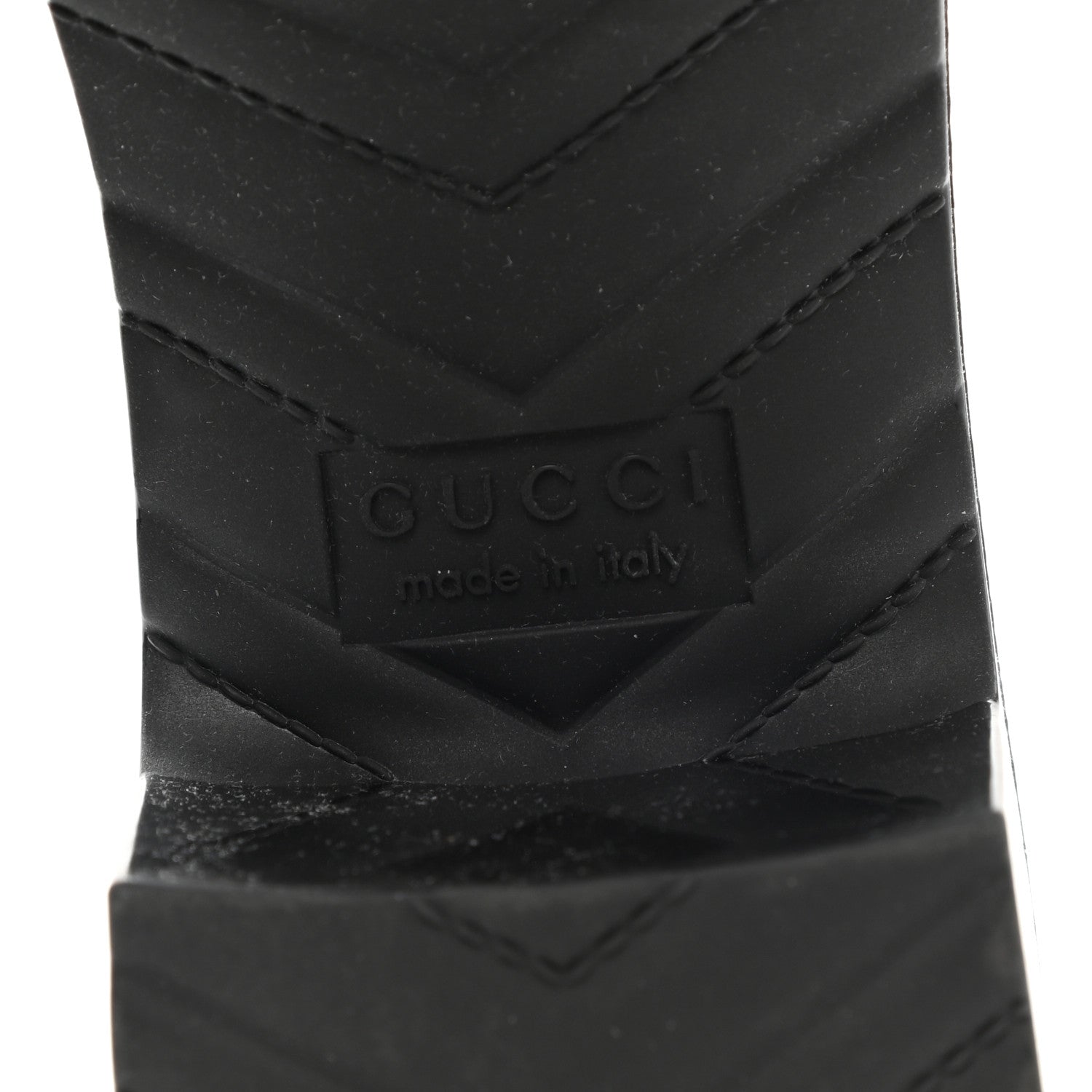 Gucci Rubber Gucci Logo Womens Platform 20/60mm Slide Sandals 39 Black 8 of 9
