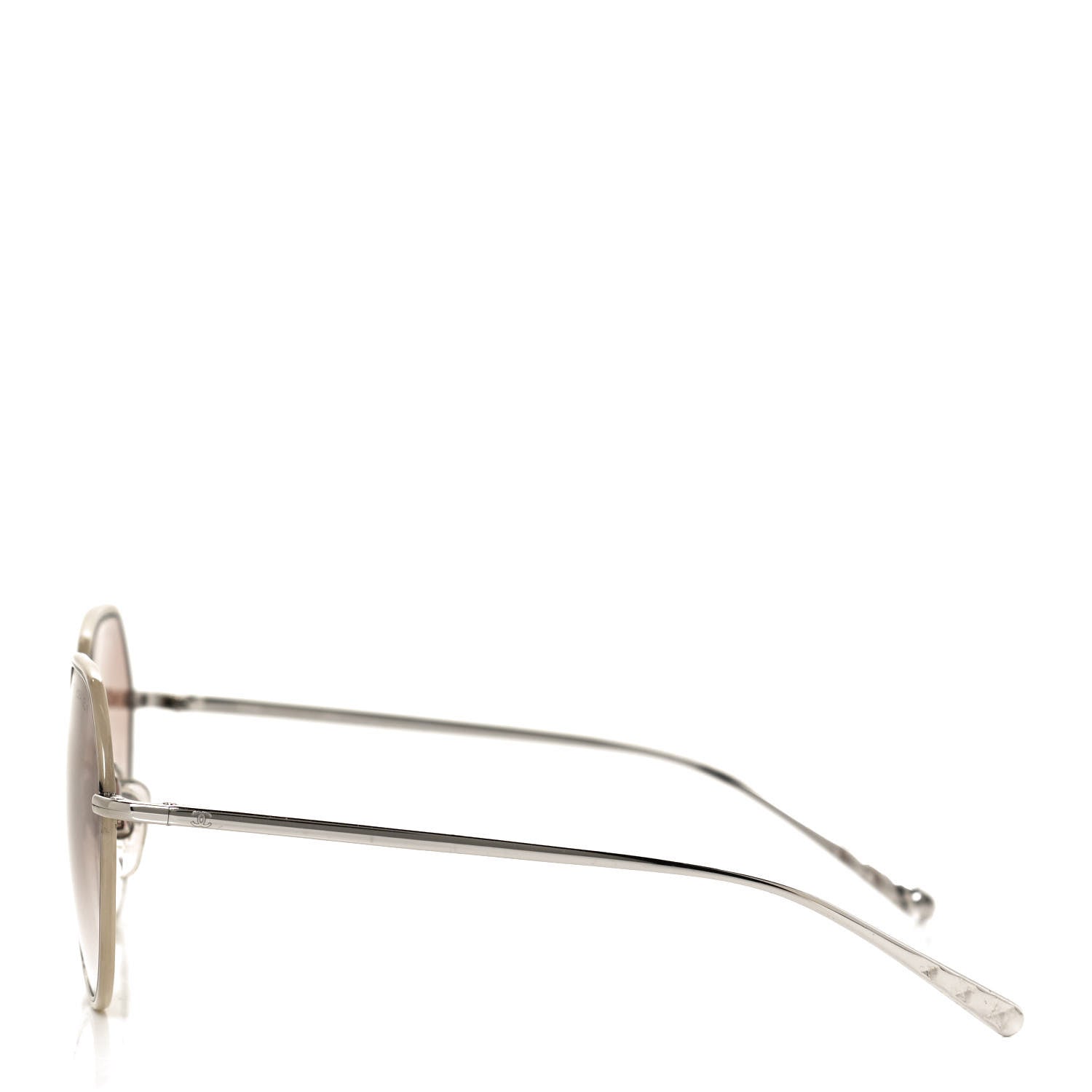 Chanel Round Sunglasses 4251-J Silver Brown 3 of 8