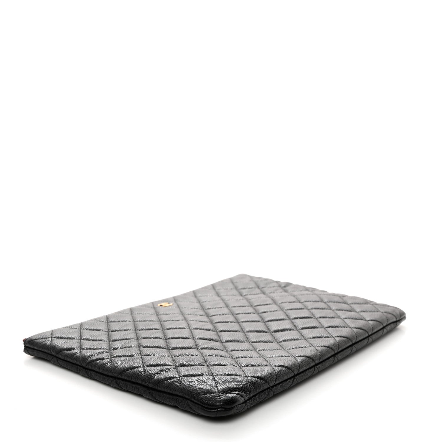 Chanel Caviar Quilted Large Cosmetic Case Black 4 of 7