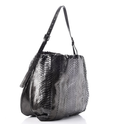 Bottega Veneta Metallic Python Shoulder Bag Flannel 3 of 8