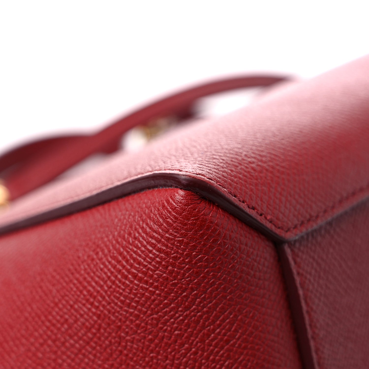 Celine Grained Calfskin Nano Belt Bag Ruby 10 of 11