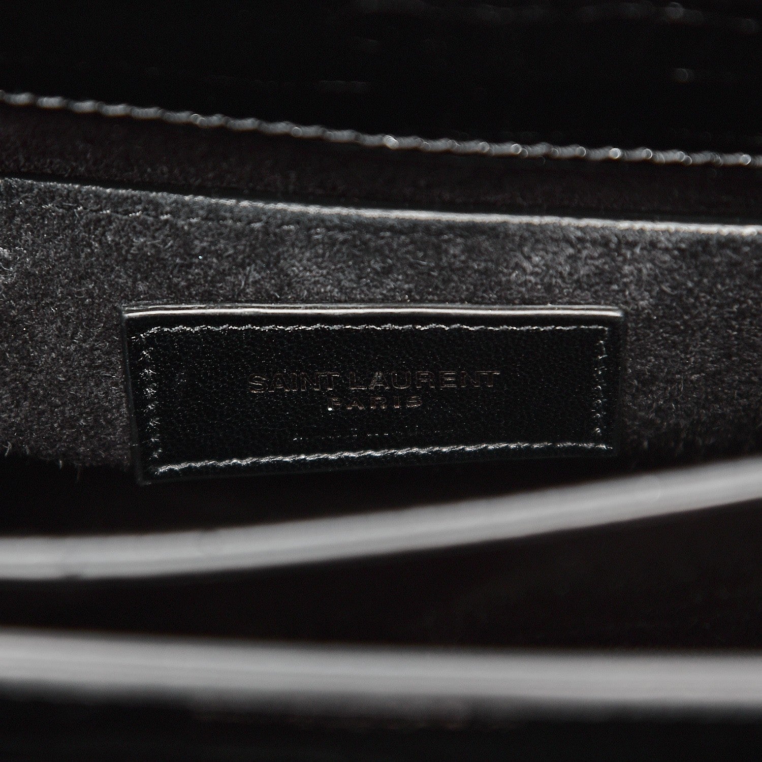 Saint Laurent Calfskin Crocodile Embossed Medium Monochrome Monogram Sunset Black 7 of 7
