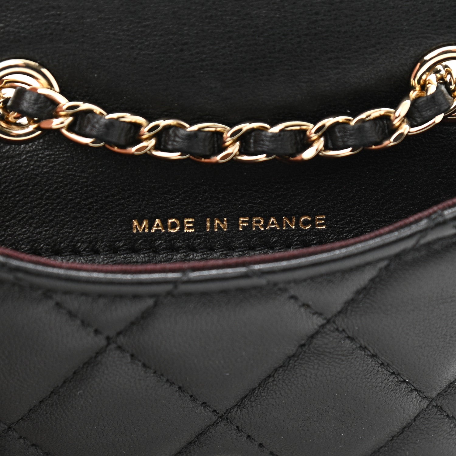 Chanel Lambskin Quilted Chain Belt Bag Black 6 of 11
