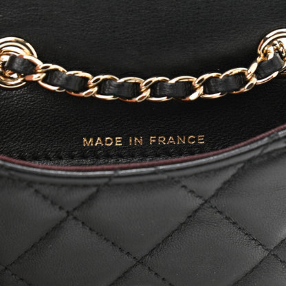 Chanel Lambskin Quilted Chain Belt Bag Black 6 of 11