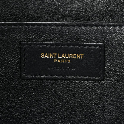 Saint Laurent Suede Calfskin Large Grace Fringed Hobo Bag Rope Black 5 of 9