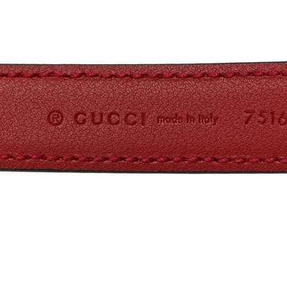 Gucci Plutone Calfskin Gucci Buckle 20mm Thin Belt 75 30 Rosso 4 of 6