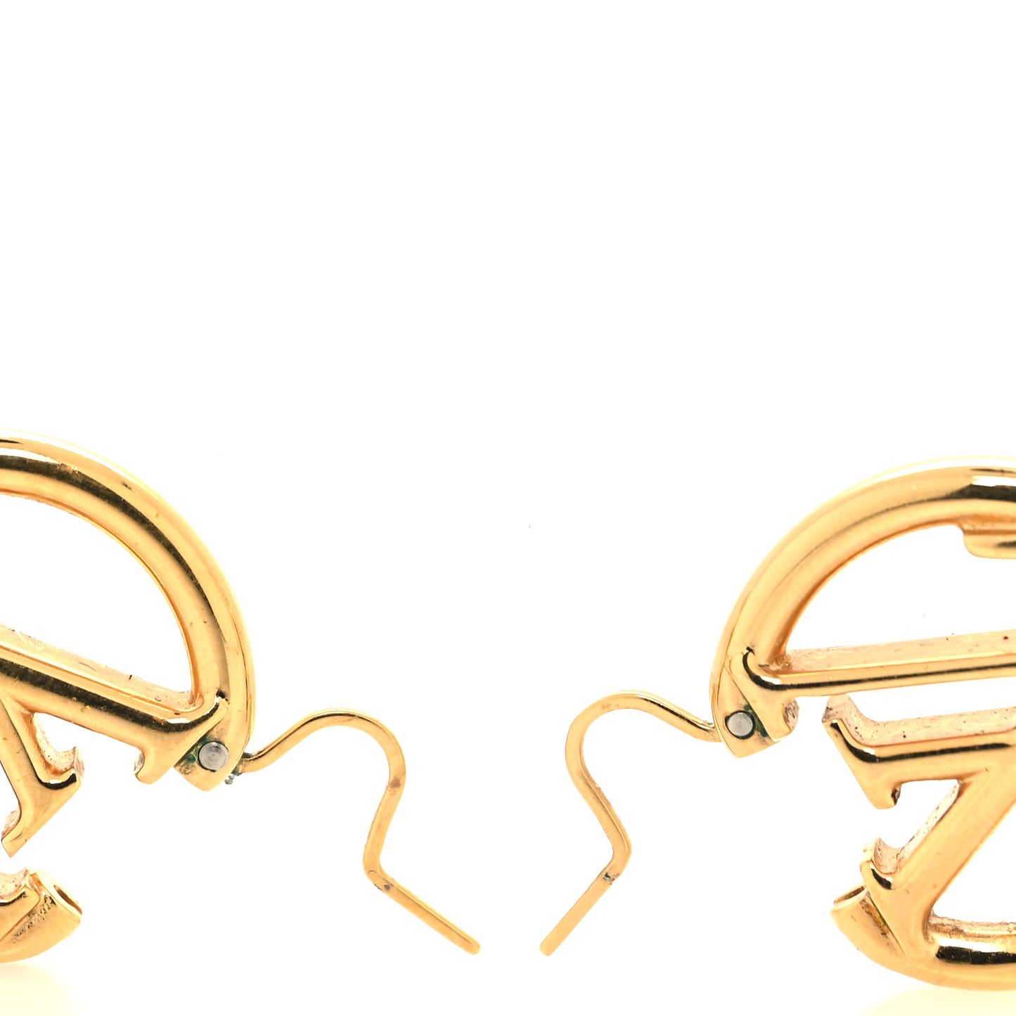 Metal Small Louise Hoop Earrings Gold