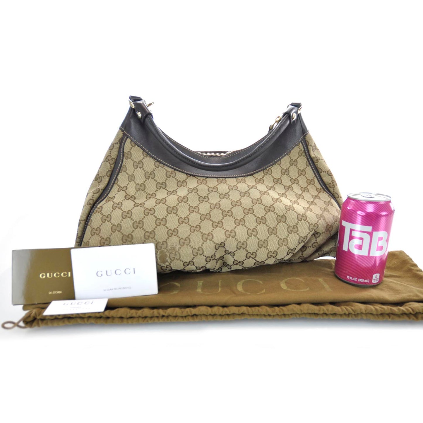 Monogram D Gold Hobo Ebony