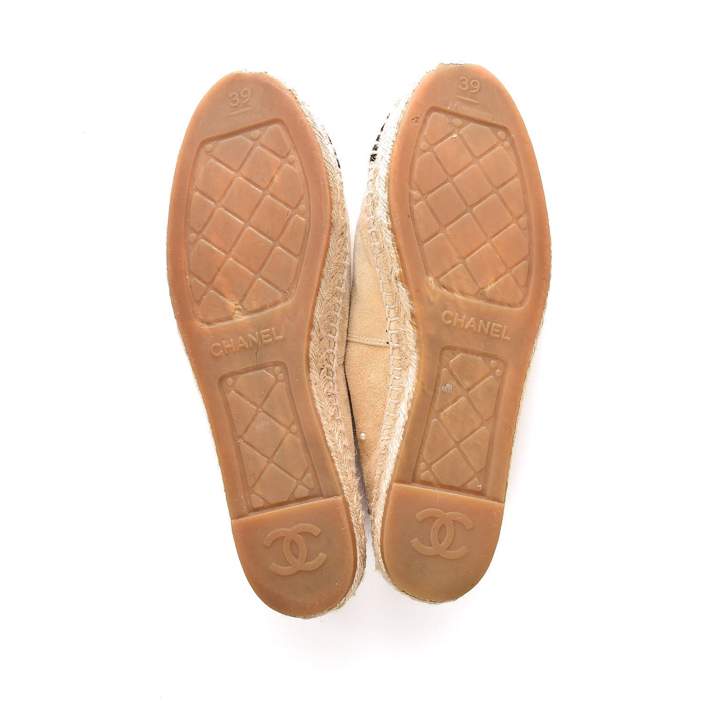 Suede Pearl CC Espadrilles 39 Beige