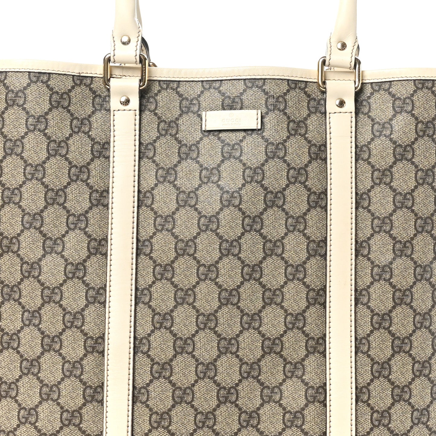 GG Plus Monogram Joy Vertical Tote Off White