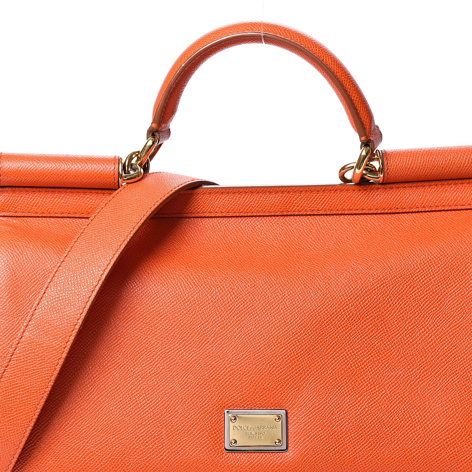 Dolce & Gabbana Dauphine Large Miss Sicily Satchel Orange 6 of 8