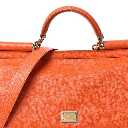 Dolce & Gabbana Dauphine Large Miss Sicily Satchel Orange 6 of 8