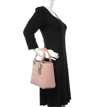 Christian Dior Patent Cannage Medium Lady Dior Rose Clair 2 of 18