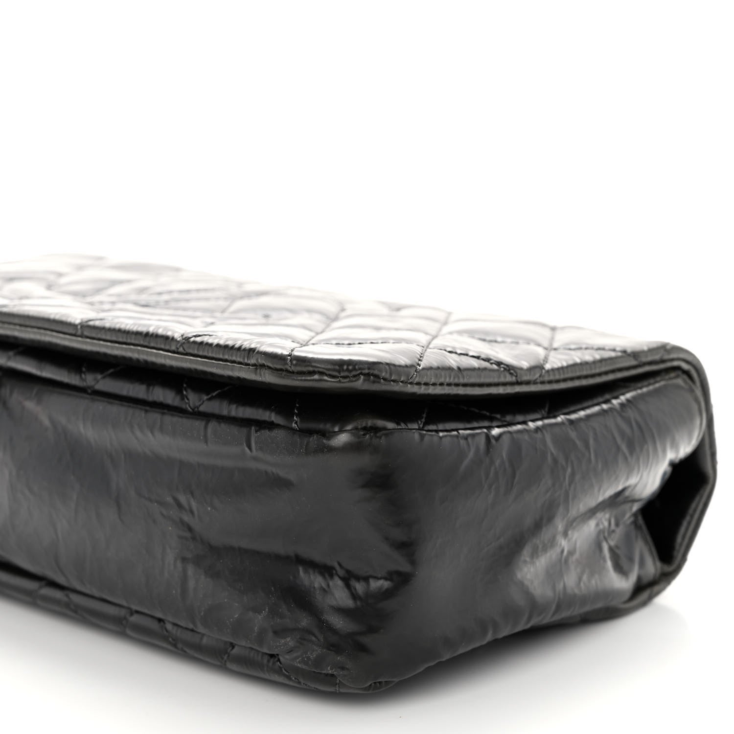 Chanel Glazed Calfskin Quilted CC Single Flap Black 10 of 10