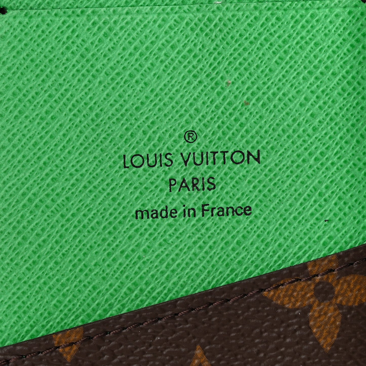 Monogram Pocket Organizer NM Green