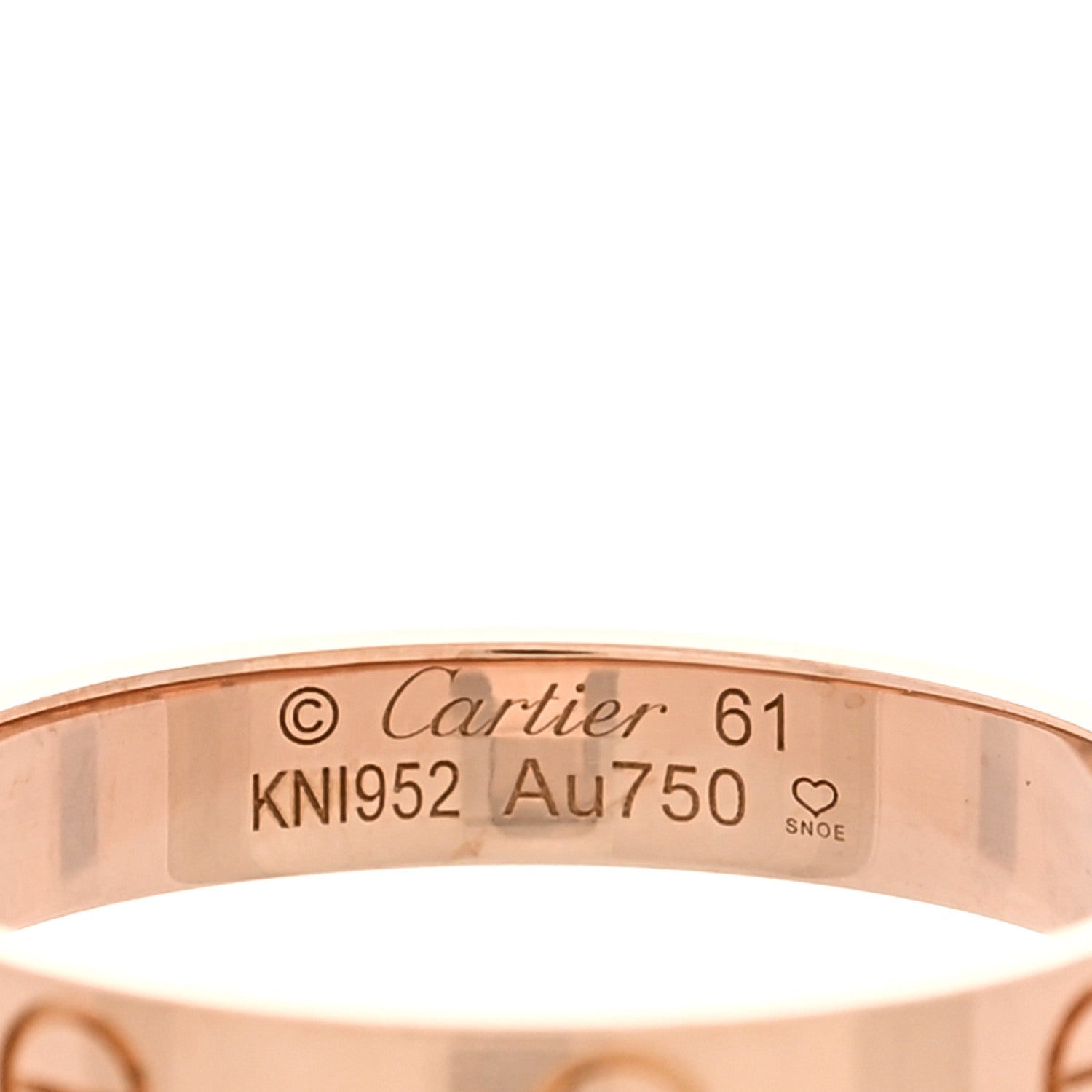 Cartier 18K Pink Gold 3.5mm LOVE Wedding Band Ring 61 9.5 4 of 4