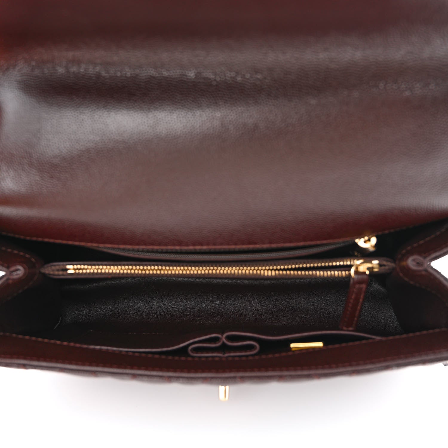 Chanel Caviar Quilted Small Coco Handle Flap Dark Brown 5 of 11