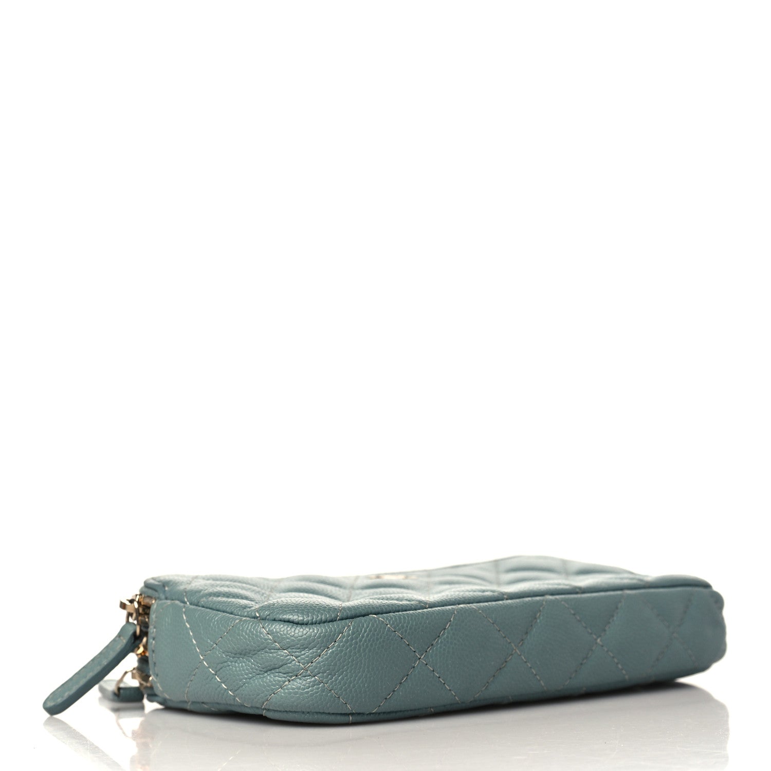 Chanel Caviar Quilted Small Clutch With Chain Light Blue 3 of 11