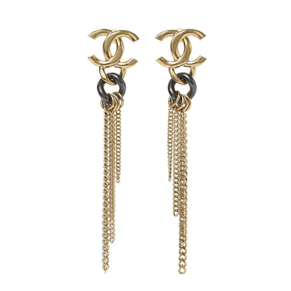 Chanel Chain CC Dangle Earrings Gold 1 of 5