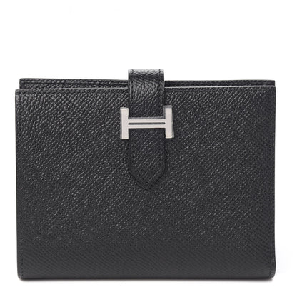 Hermes Epsom Bearn Compact Wallet Black 1 of 7