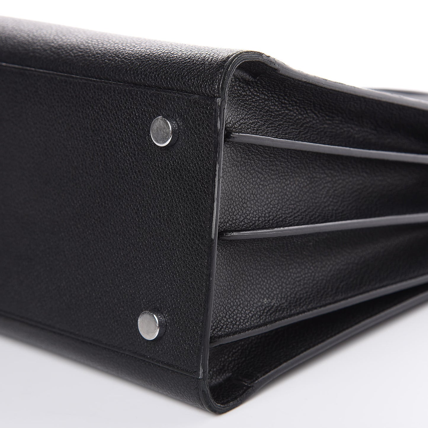 Grained Calfskin Small Sac De Jour Black