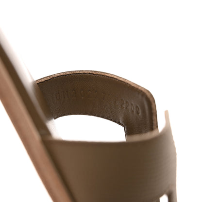 Hermes Epsom Oran Sandals 37 Etoupe 8 of 9