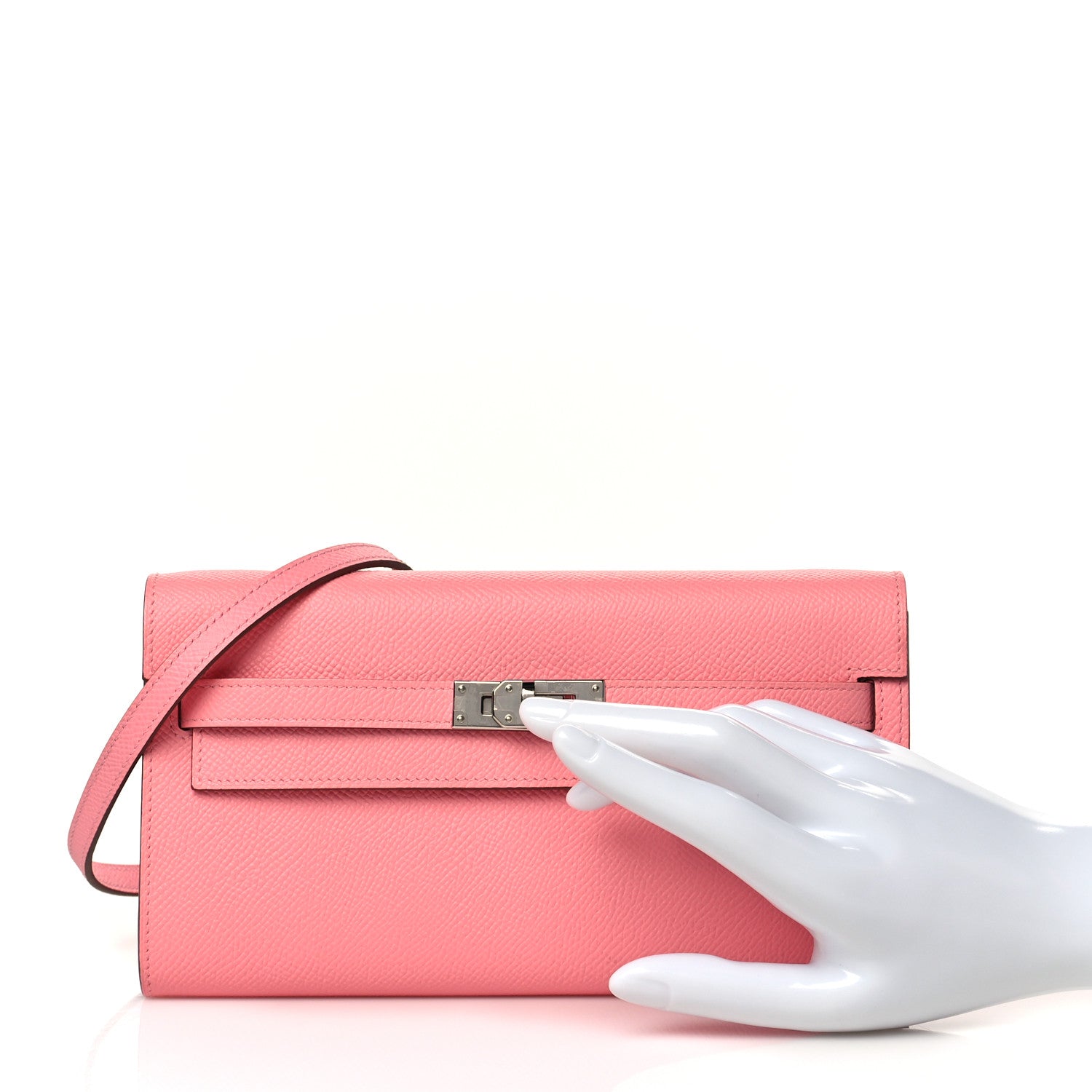 Hermes Epsom Kelly Wallet To Go Rose Confetti 2 of 8