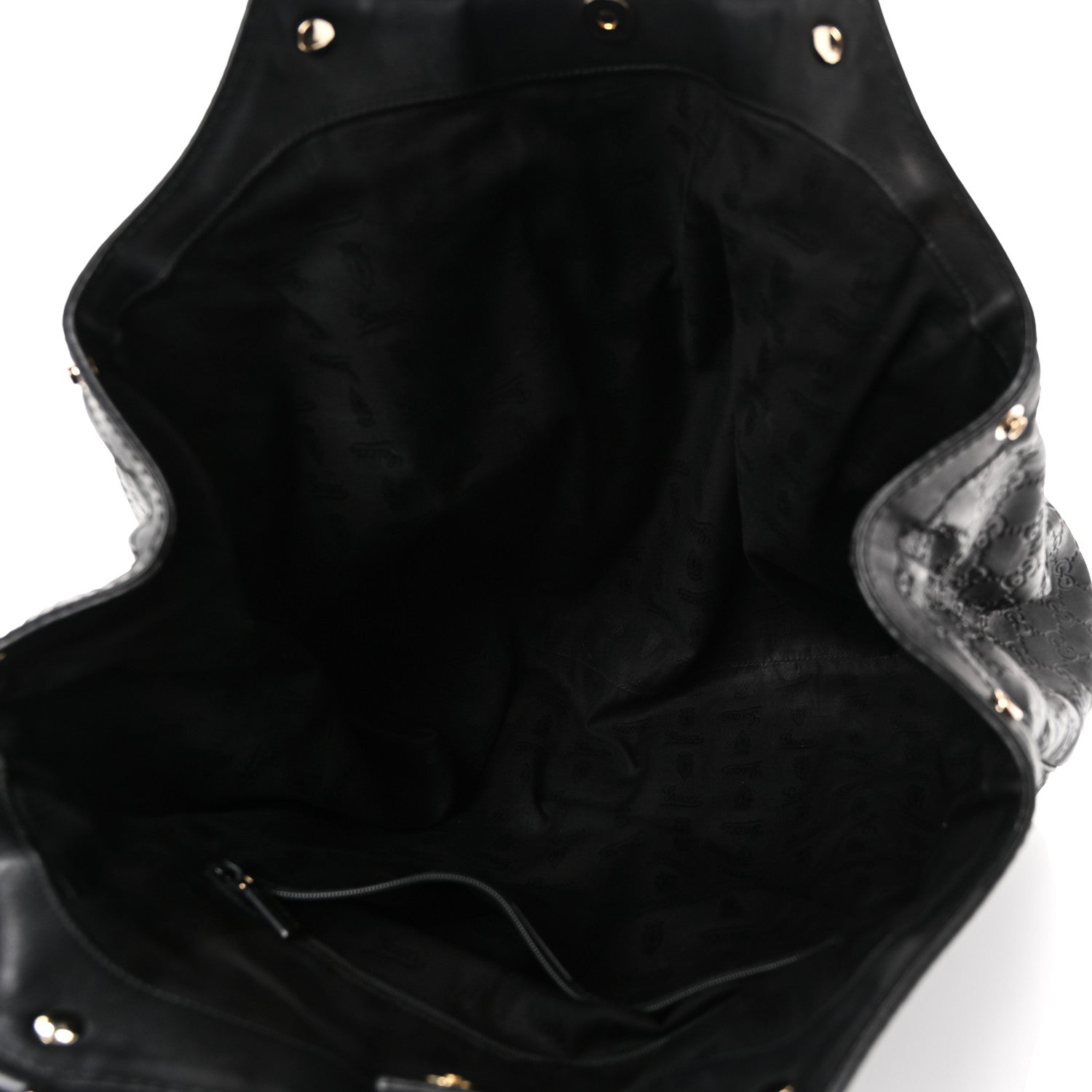 Gucci Guccissima Large Sukey Tote Black 5 of 10
