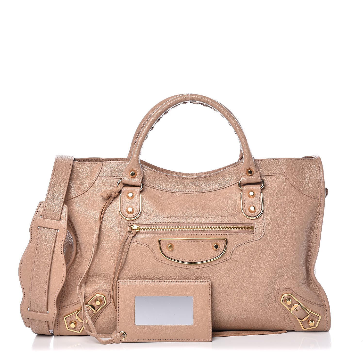 Balenciaga Chevre Gold Metallic Edge Hardware City Rose Des Sables 1 of 14