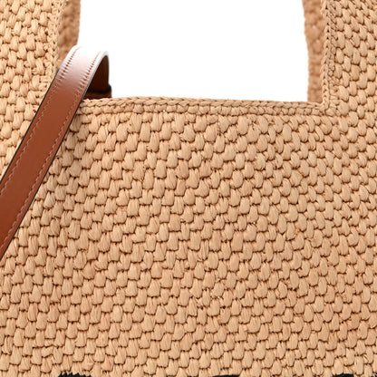 Loewe Raffia Medium Paula's Ibiza Logo Tote Natural Tan 8 of 11