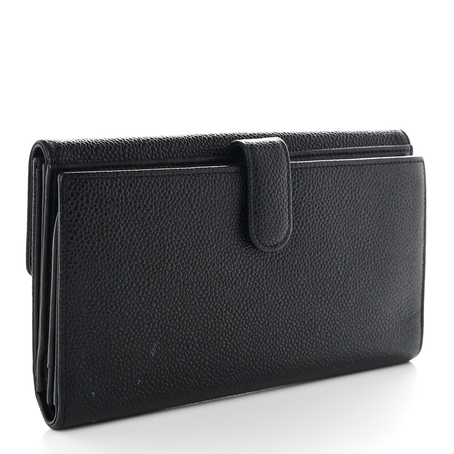 Caviar Timeless CC French Long Wallet Black