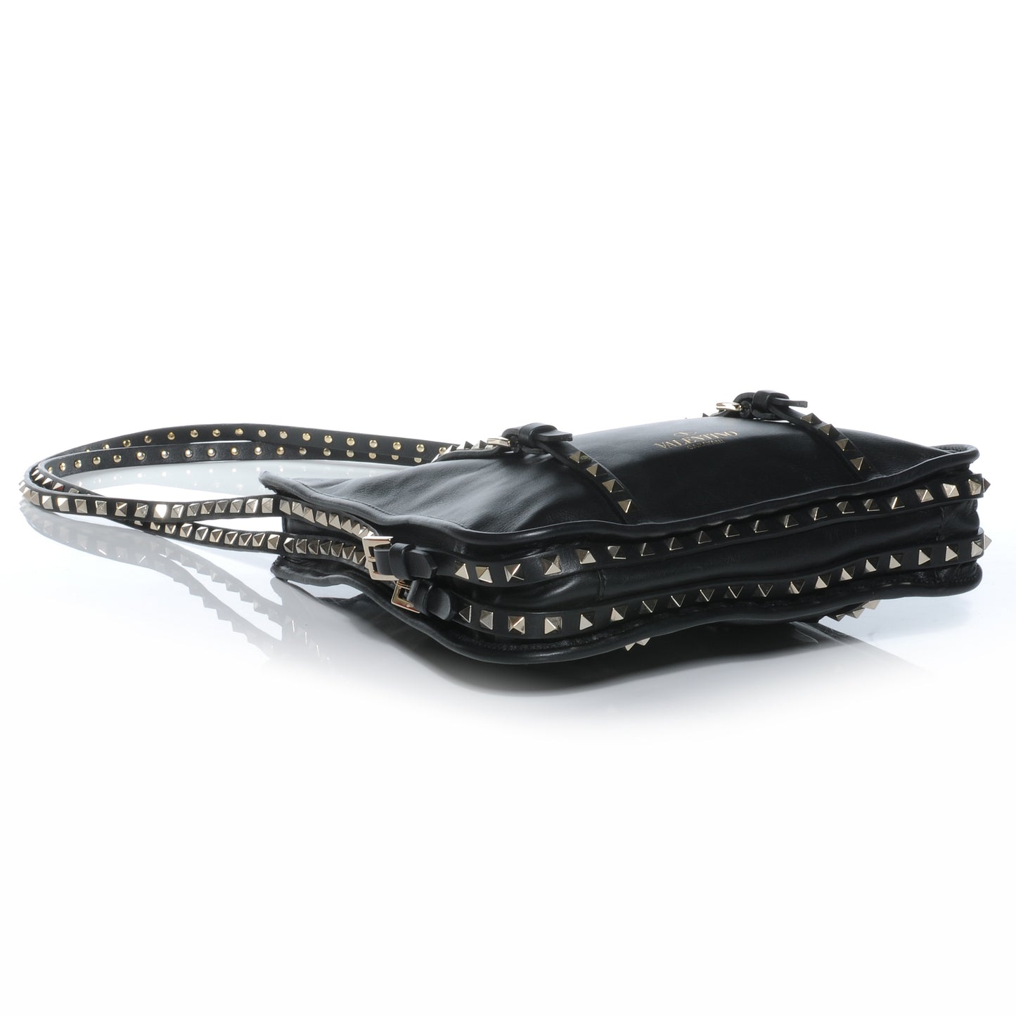 Vitello Rockstud Shopper Tote Black