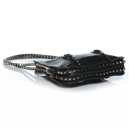 Valentino Garavani Vitello Rockstud Shopper Tote Black 4 of 7